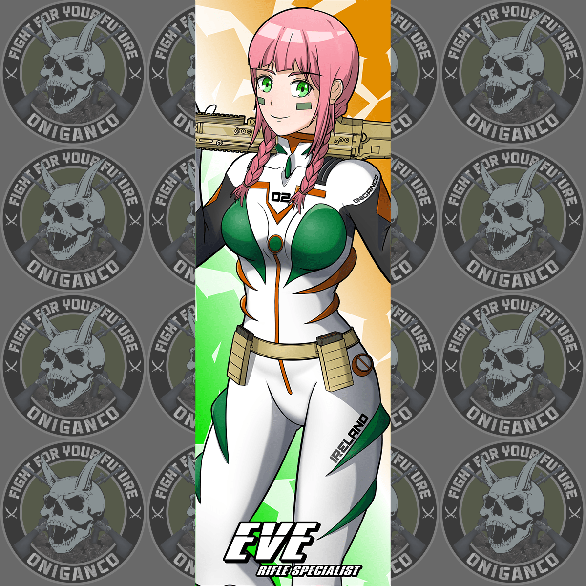 "Neon Gen Plug Suit" Slap Sticker