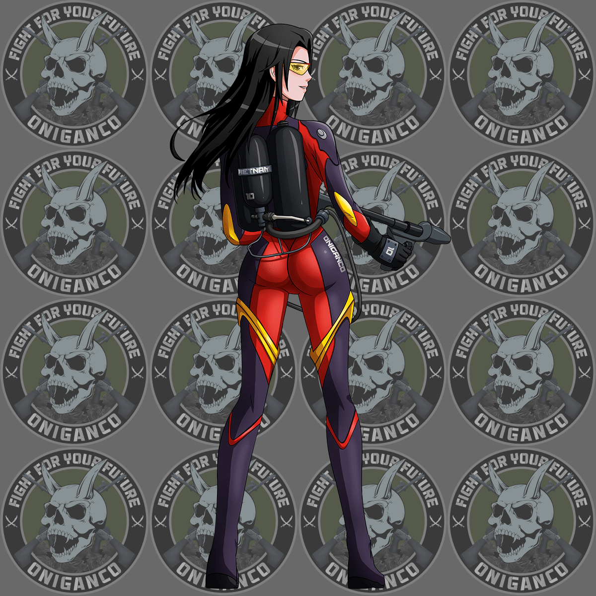 "Neon Gen Plug Suit" Full Body Sticker